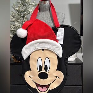 Disney Parks Mickey Mouse Santa Tote Bag - NWT!!